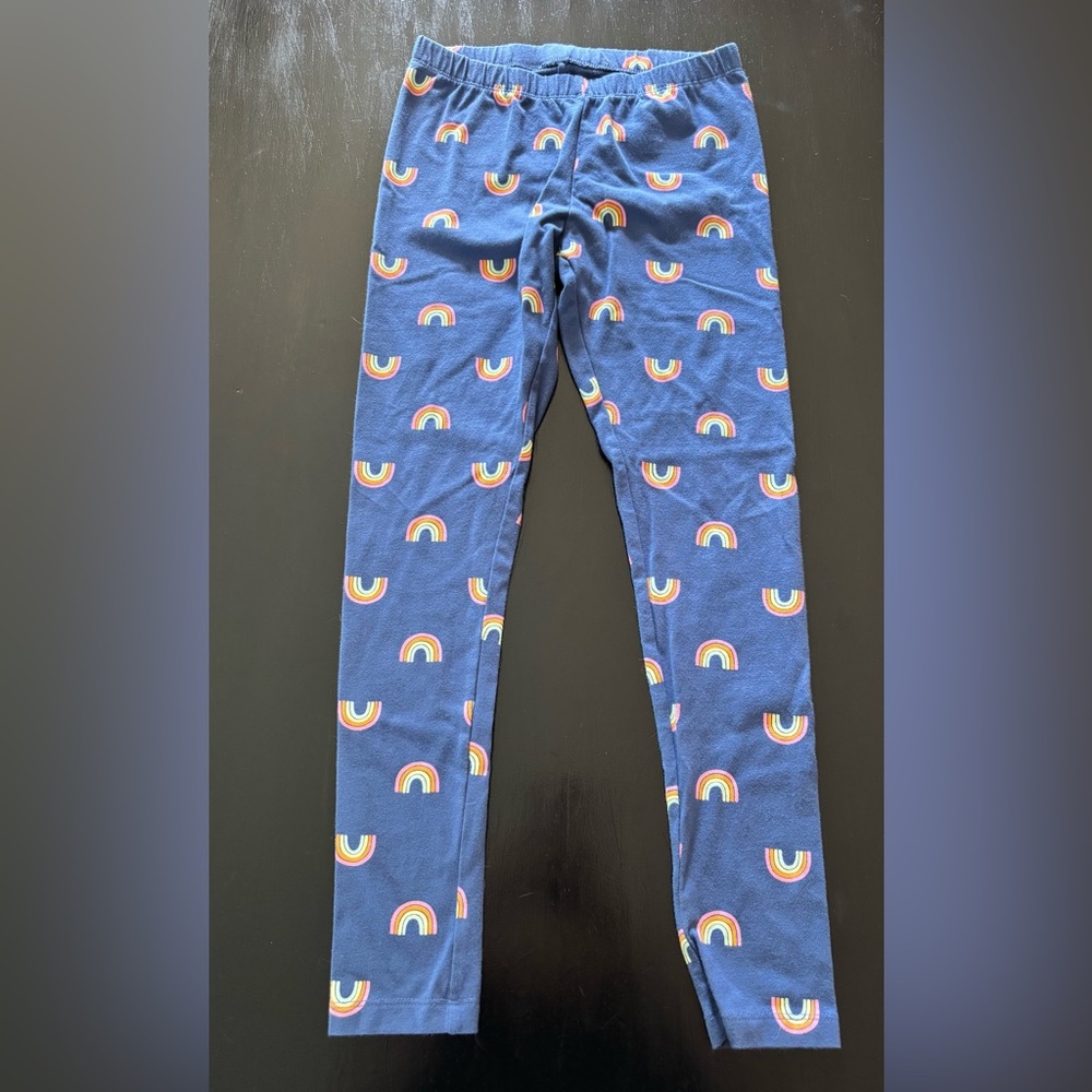 Cat & Jack Blue Leggings with Rainbow Pattern